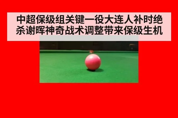 中超保级组关键一役大连人补时绝杀谢晖神奇战术调整带来保级生机